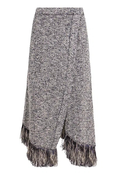 RABANNE RABANNE FRINGED WRAP SKIRT