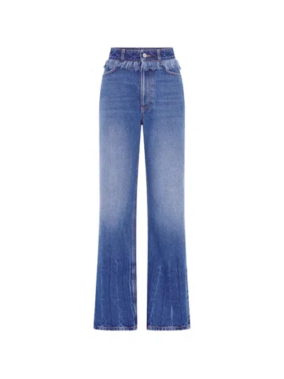 Rabanne Fringe-detail Jeans In Blue