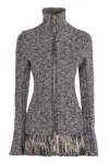 Rabanne Full-zip Cotton Cardigan In Multi
