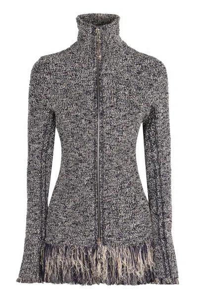 Rabanne Full-zip Cotton Cardigan In Multi