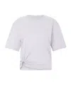 Rabanne White Cotton T-shirt With Silver Logo Plaque In White