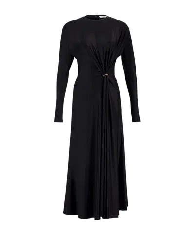 RABANNE PACO RABANNE CREWNECK GATHERED DRESS