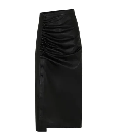 RABANNE PACO RABANNE GATHERED DETAILED MIDI SKIRT