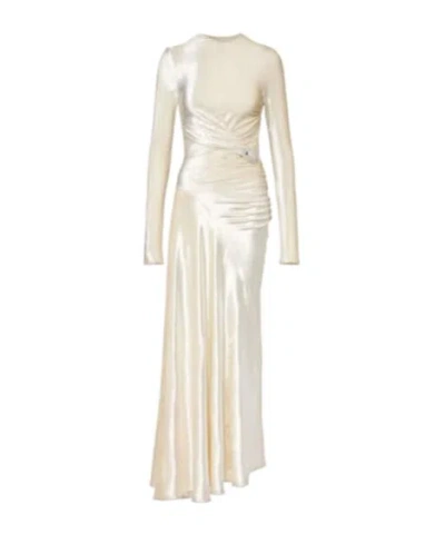 Rabanne Gathered Gown In White