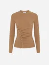 Rabanne Temporary Draped-detail Knitted Top In Soft And Elastic Material