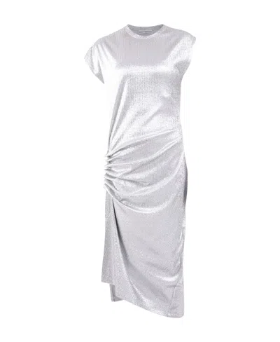 RABANNE PACO RABANNE GATHERED MIDI DRESS