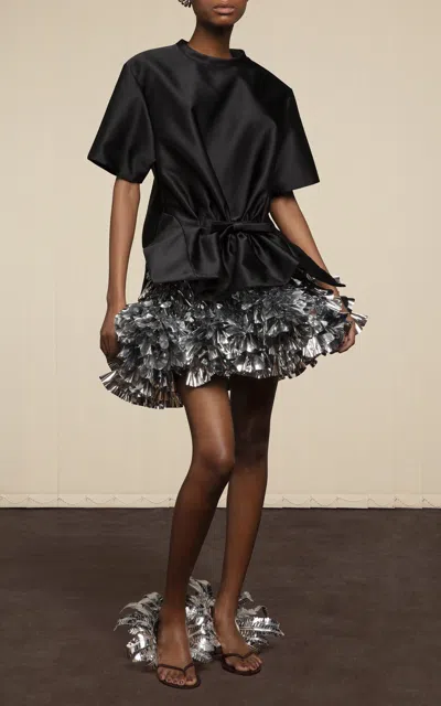 Rabanne Gathered Top In Black