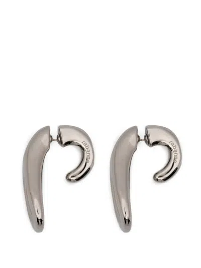 Pre-owned Rabanne Geometric Earrings In Silver