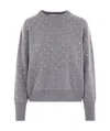 Rabanne Glass Crystal-embellished Jumper In Gray