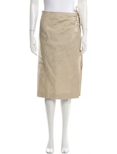Pre-owned Rabanne Glitter Accents Knee-length Skirt W/ Tags In Neutral