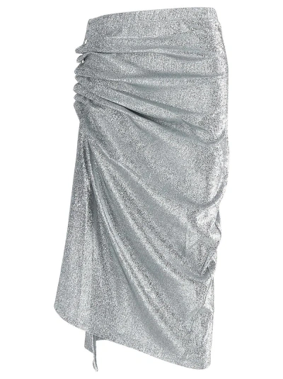 Rabanne Glitter Skirt In Metallic