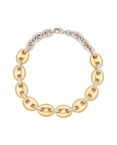 Rabanne Bold Gold And Silver Metal Mesh Necklace