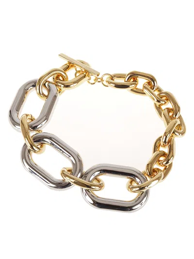 Rabanne Gold And Silver Oversized Xl Link Necklace In Multi
