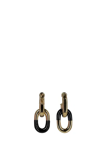 Rabanne Gold Boucle D'oreille Earrings In Black