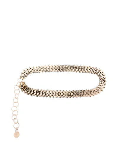Rabanne Gold Chain Belt With Coin-shaped Links