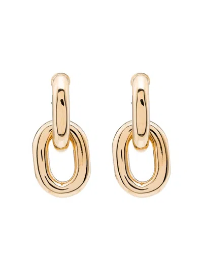 RABANNE GOLD DOUBLE XL LINK EARRINGS