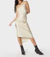 Rabanne Gold Drape Pression Dress