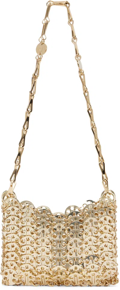 Rabanne Gold Iconic Nano 1969 Bag
