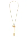 Rabanne Chain Necklace Featuring A Key Pendant In Gold