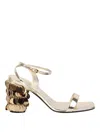 Rabanne 95mm Paillette-embellished Sandals In Gold