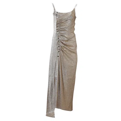 Rabanne Gold Snap Button Maxi Dress