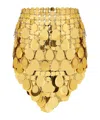 Rabanne Gold Sparkle Assembly Mini Skirt In Yellow