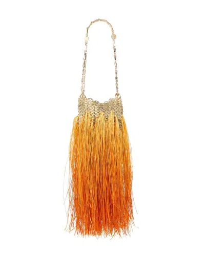 Rabanne Gold-tone 1969 Shoulder Bag In Orange