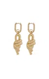 Rabanne Gold-toned Knot Drop Earrings