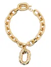Rabanne Crystal-embellished Chain Necklace In Gold