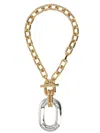 Rabanne Gold Xl Link Rectangular Toggle Necklace In Gold