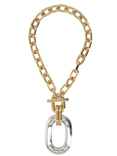 Rabanne Gold Xl Link Rectangular Toggle Necklace