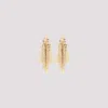 Rabanne Cascading Metallic Mesh Earrings With Triangular Accents In Gold