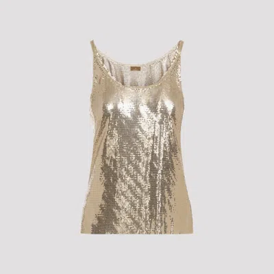 Rabanne Chainmail Mesh Tank Top In Grey