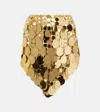 Rabanne Gold Sparkle Assembly Mini Skirt In Gold