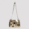 Rabanne Nano Sparkle Discs Shoulder Bag In Gold