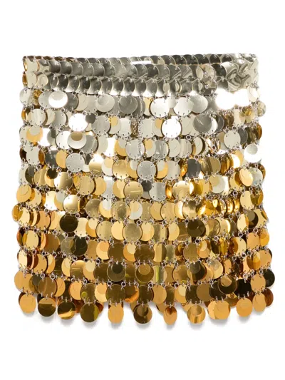 Rabanne Gradient-effect Mini Skirt In Gold