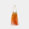 Rabanne Gradient Fringes Bag -  - Raphia - Orange In Orange