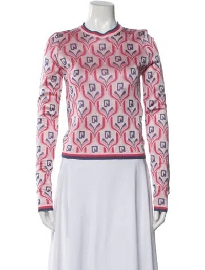 Pre-owned Rabanne Graphic Print Crew Neck Top W/ Tags In Multi