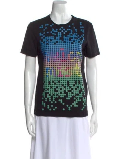 Pre-owned Rabanne Graphic Print Crew Neck T-shirt In Black