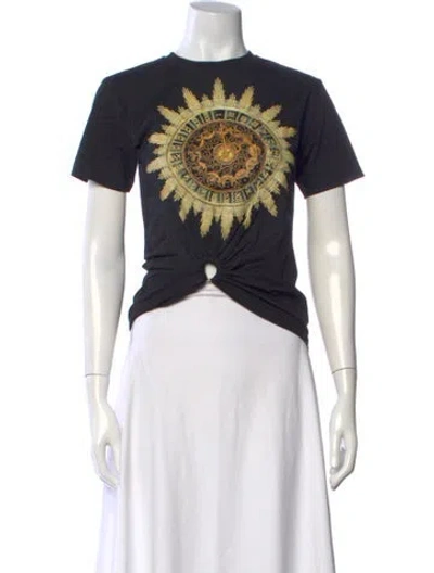 Pre-owned Rabanne Graphic Print Crew Neck T-shirt In Black