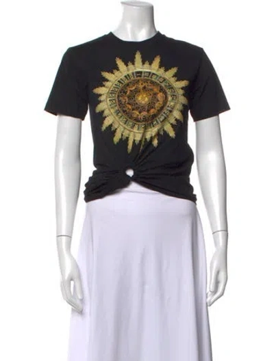Pre-owned Rabanne Graphic Print Crew Neck T-shirt In Black