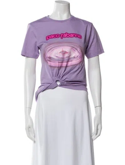 Pre-owned Rabanne Graphic Print Crew Neck T-shirt In White
