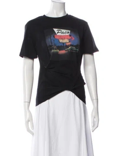Pre-owned Rabanne Graphic Print Crew Neck T-shirt In White