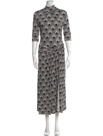 Pre-owned Rabanne Graphic Print Long Dress In Multi