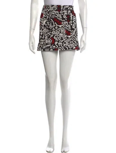Pre-owned Rabanne Graphic Print Mini Skirt