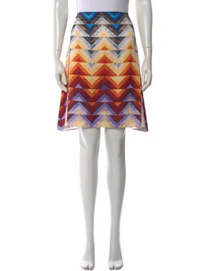 Pre-owned Rabanne Graphic Print Mini Skirt W/ Tags In Multi