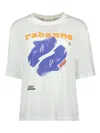 Rabanne Graphic-print T-shirt In White