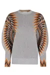 Rabanne Silver Lurex Jacquard Pullover In Silver