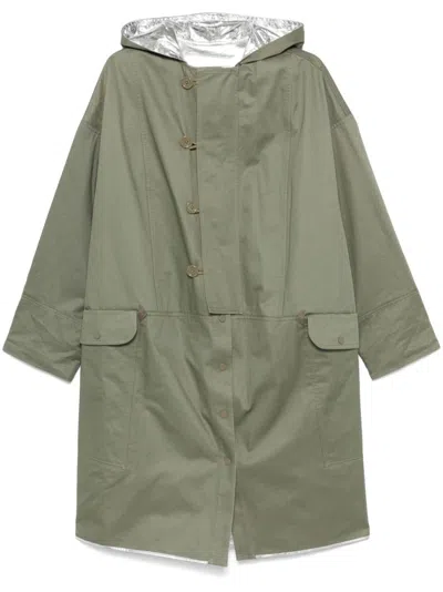 RABANNE GREEN REVERSIBLE PARKA COAT