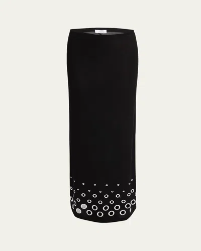 RABANNE GROMMET MAXI SKIRT